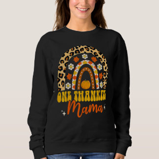 Eine dankbare Mama Regenbogen Leopard Herbst Groov Sweatshirt