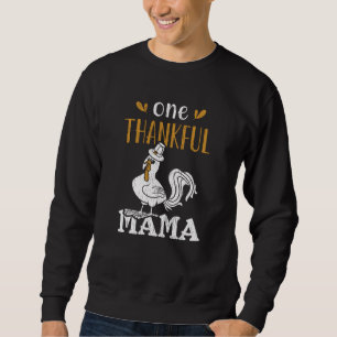Eine dankbare Mama Truthahn Erntedankfest Oma Groß Sweatshirt