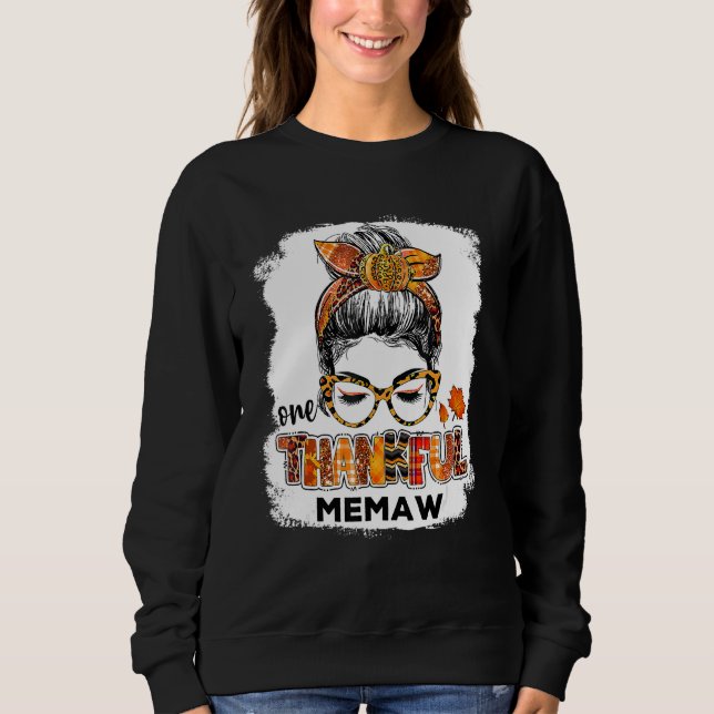 Eine dankbare Memaw Fall Kostüm Verlasse Herbst al Sweatshirt (Vorderseite)