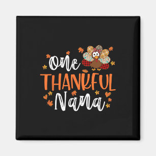 Eine dankbare Nana-Erntedank-Familie passt auf Tur Magnet