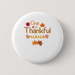 eine dankbare Nana-Erntedank-Tagesfamilie Button