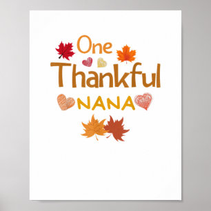 eine dankbare Nana-Erntedank-Tagesfamilie Poster
