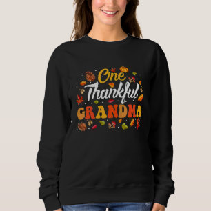 Eine dankbare Oma Truthahn Herbst Blätter Herbst T Sweatshirt