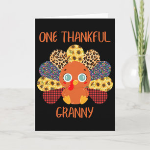 Eine dankbare Oma Truthahn Oma Familie Dankfest Karte