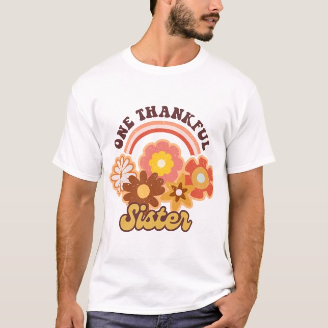 Eine dankbare sechste Halloween Groovy Fall Saison T-Shirt (Vorderseite)