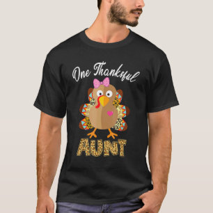 Eine dankbare Tante Türkei Familie Leopart Thankgi T-Shirt