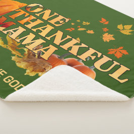 EINE DANKFUL MAMA MAMA Stilvoller Erntedank Sherpadecke