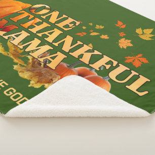 EINE DANKFUL MAMA MAMA Stilvoller Erntedank Sherpadecke