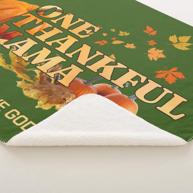 EINE DANKFUL MAMA MAMA Stilvoller Erntedank Sherpadecke (3/4)