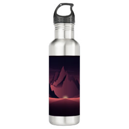 Eine Darstellung des Sonnenuntergangs auf den Berg Edelstahlflasche