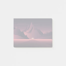Eine Darstellung des Sonnenuntergangs auf den Berg Post-it Klebezettel