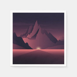 Eine Darstellung des Sonnenuntergangs auf den Berg Serviette