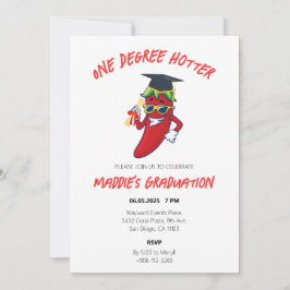 Eine Degree Hotter Pepper Graduation Party Einladung