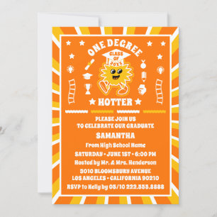 Eine Degree Hotter Retro Graduation Party Einladung