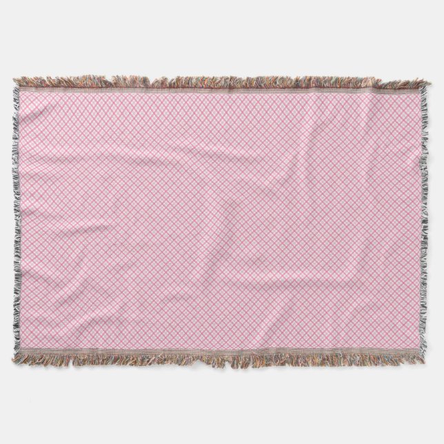 Eine dekorative rosa Wurfdecke mit einem subtilen  Decke (Vorderseite)