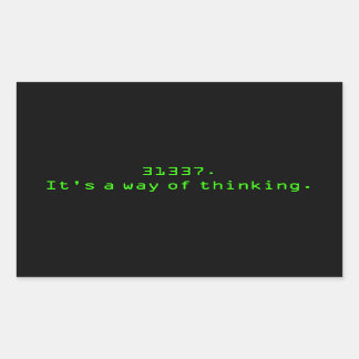 Eine Denkweise Rechteckiger Aufkleber