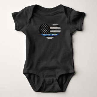 Eine Der Held-dünne blaue Linie Säuglings-Bodysuit Baby Strampler