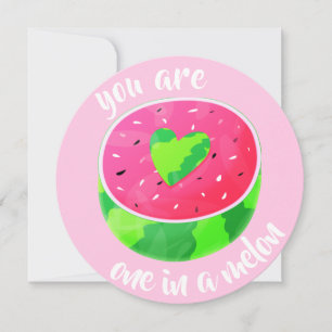 Eine der Lieben des Melon Valentine Heart Watermel Feiertagskarte