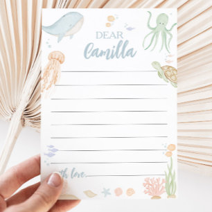 Eine der Sea Time Capsule Message Card unter See Dankeskarte