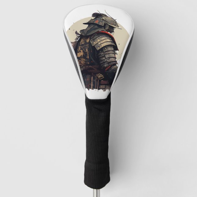 Eine detaillierte Samurai-Abbildung Golf Headcover (Vorderseite)