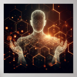 Eine digitale Lebensform, die sich im virtuellen R Poster