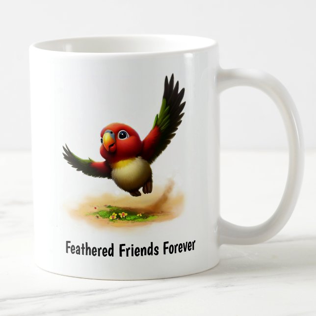 Eine digitale Malerei einer Niedlichen Lory Kaffeetasse (Von Creator hochgeladen)