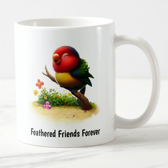 Eine digitale Malerei einer Niedlichen Lory Kaffeetasse (Von Creator hochgeladen)