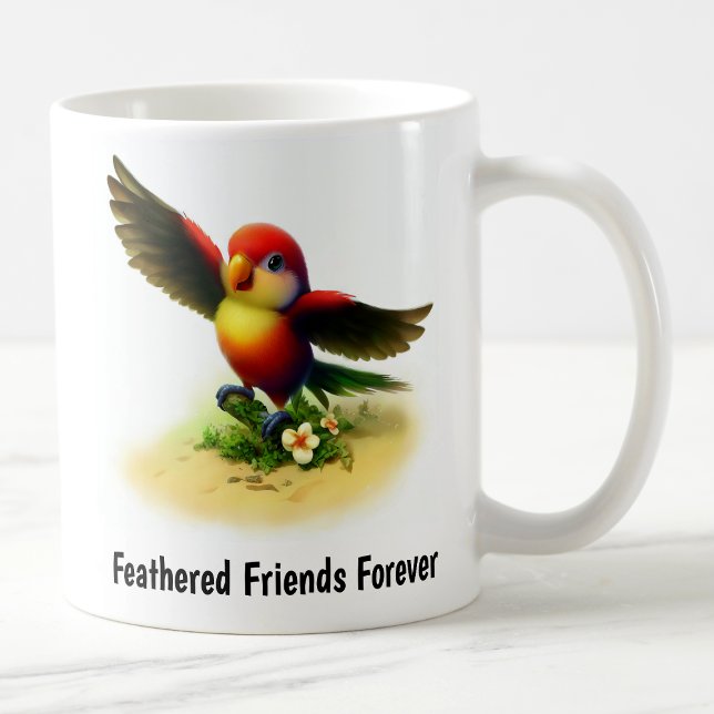 Eine digitale Malerei einer Niedlichen Lory Kaffeetasse (Von Creator hochgeladen)