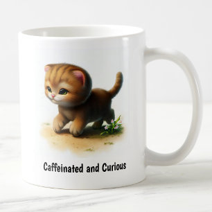 Eine digitale Malerei einer süßen Dschungelkatze Kaffeetasse