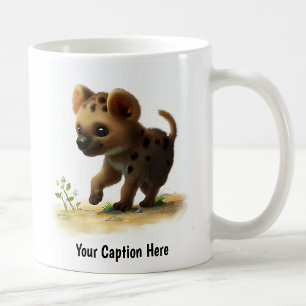 Eine digitale Malerei einer süßen Hyäne Kaffeetasse