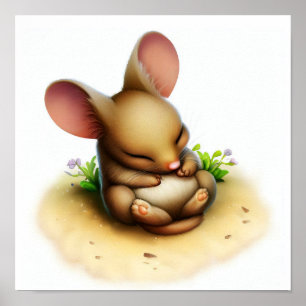 Eine digitale Malerei eines Niedlichen Kangaroo-Ra Poster