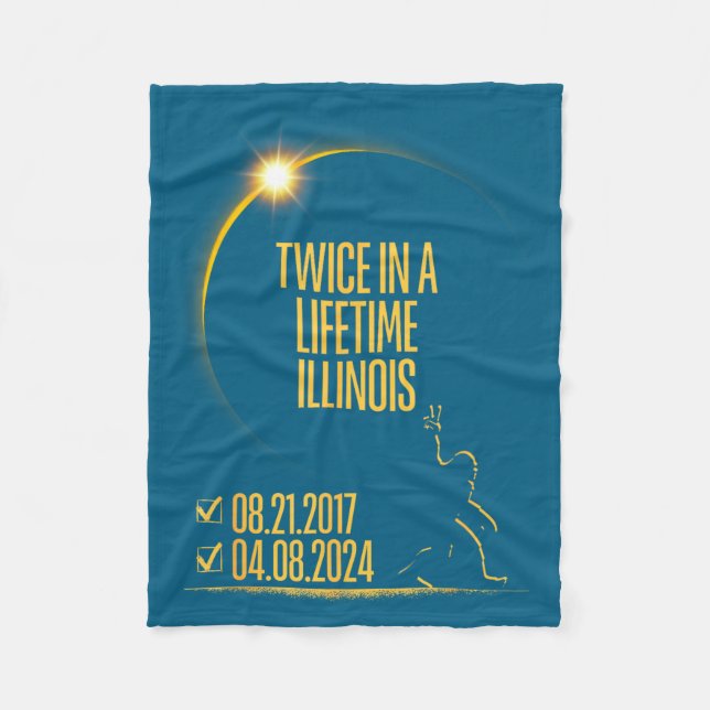 Eine doppelte Lebenszeit Totale Sonnenfinsternis Fleecedecke (Vorderseite)