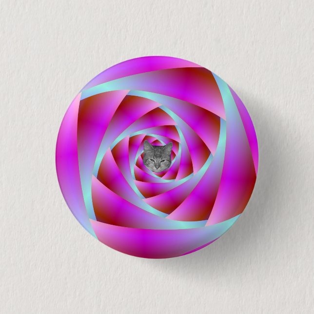 Eine Drehung von Blau und Rosa Button (Vorderseite)