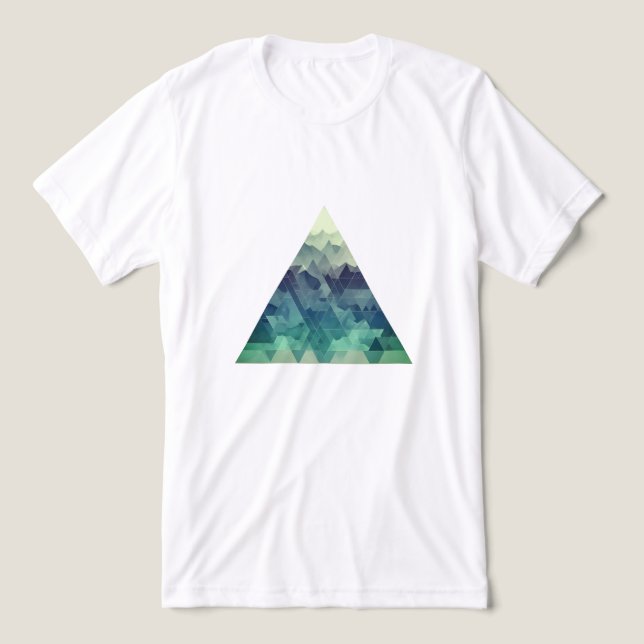 Eine dreieckige, geometrische Berglandschaft Tri-Blend Shirt (Design Vorderseite)