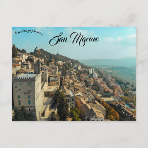 Eine Drohnenansicht von San Marino Postkarte