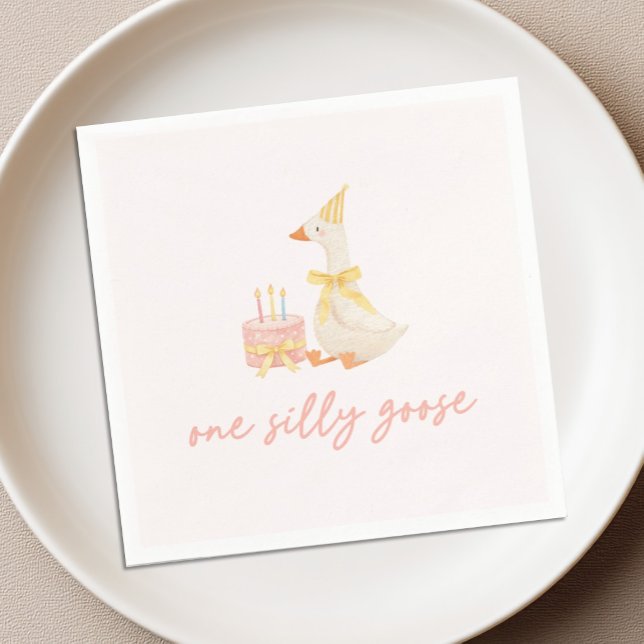 Eine dumme Gans 1. Geburtstag Serviette (Von Creator hochgeladen)