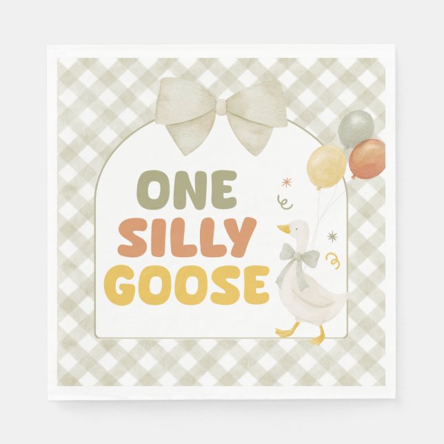 Eine dumme Gans Frühjahrs-Geburtstag Serviette (Vorderseite)