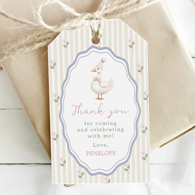 Eine dumme Gans Geburtstags Dankeschön Geschenkanhänger (Von Creator hochgeladen)