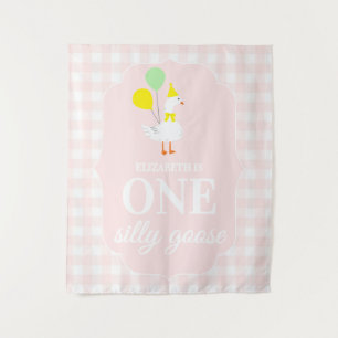 Eine dumme Gans Gingham 1. Geburtstag Wandteppich