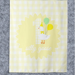 Eine dumme Gans Gingham 1. Geburtstag Wandteppich