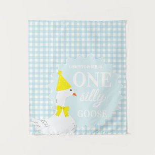 Eine dumme Gans Gingham 1. Geburtstag Wandteppich