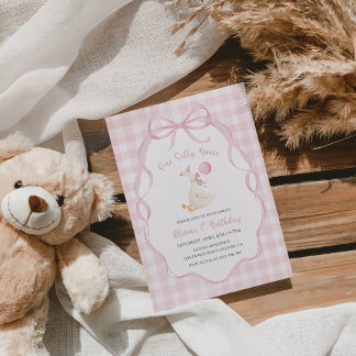 Eine dumme Gans Mädchen 1. Geburtstagsfeier Einladung