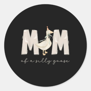 Eine dumme Gans Mama 1. erster Geburtstag Familie Runder Aufkleber