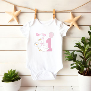 Eine dumme Gans Personalisierter Name Erster Gebur Baby Strampler