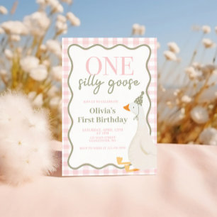 Eine dumme Gans pink Einladung