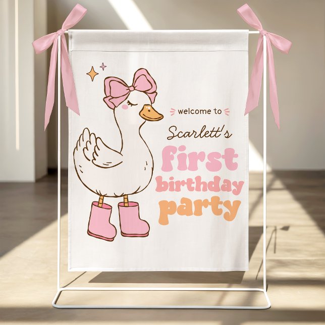 Eine dumme Gans Pink Mädchen 1. Geburtstagsbegrüßu Poster (Von Creator hochgeladen)