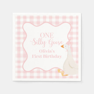 Eine dumme Gans pink Serviette