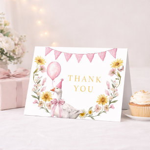 Eine dumme Gans Rosa Schleife 1. Geburtstag Danke