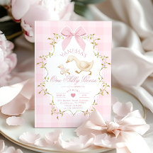 Eine dumme Gans rosa Schleife Mädchen 1. Geburtsta