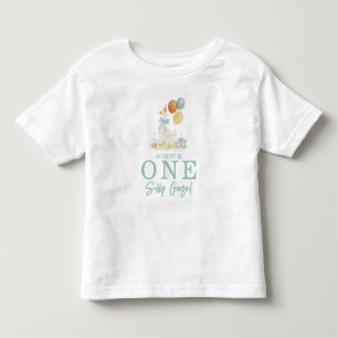 Eine dumme Gans Teal Blau Jungen 1. Geburtstag Kleinkind T-shirt